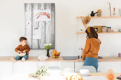 Prikbord Geschilderde planken