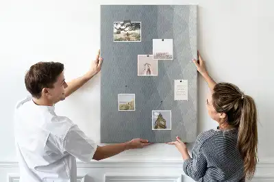 Prikbord van kurk Abstracte grijze golven