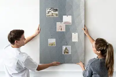Prikbord van kurk Abstracte grijze golven