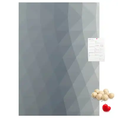 Prikbord van kurk Abstracte grijze golven