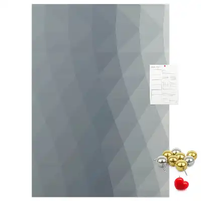 Prikbord van kurk Abstracte grijze golven