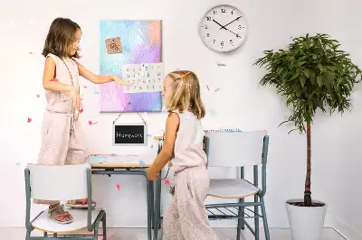 Prikbord van kurk Pastelkleurige veren