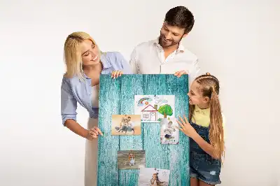Prikbord van kurk Hout in blauw