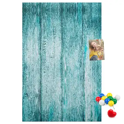 Prikbord van kurk Hout in blauw