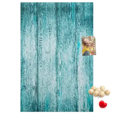 Prikbord van kurk Hout in blauw