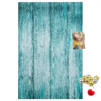 Prikbord van kurk Hout in blauw