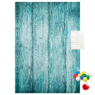 Prikbord van kurk Hout in blauw
