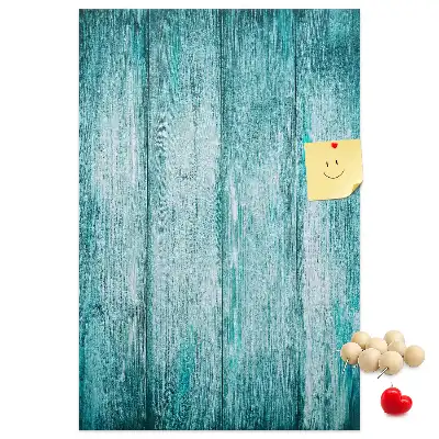Prikbord van kurk Hout in blauw