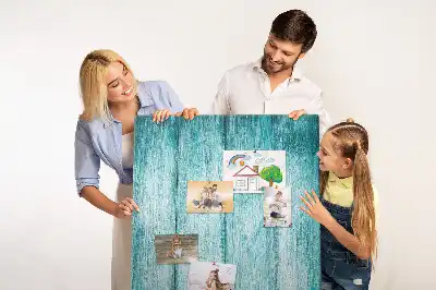Prikbord van kurk Hout in blauw