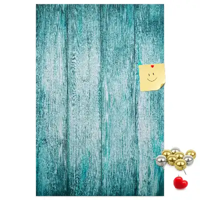 Prikbord van kurk Hout in blauw