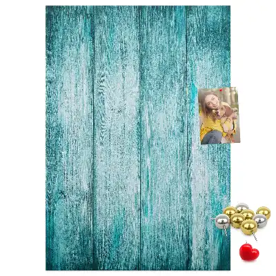 Prikbord van kurk Hout in blauw