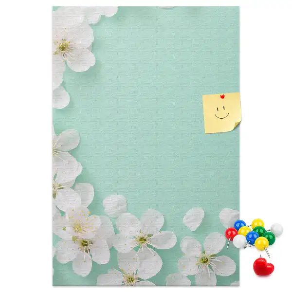Prikbord van kurk Bloemen in bloei