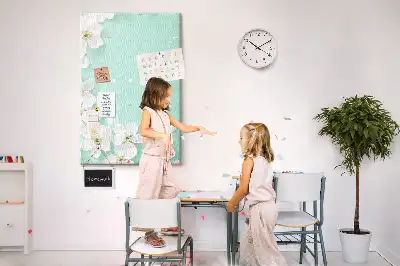 Prikbord van kurk Bloemen in bloei