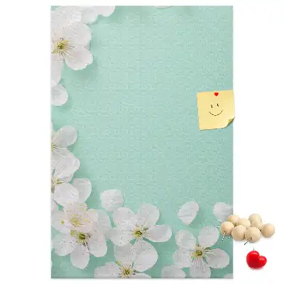 Prikbord van kurk Bloemen in bloei