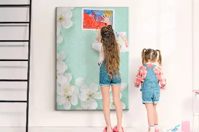 Prikbord van kurk Bloemen in bloei