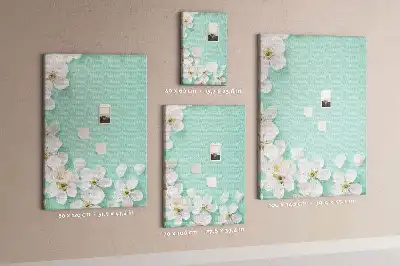 Prikbord van kurk Bloemen in bloei
