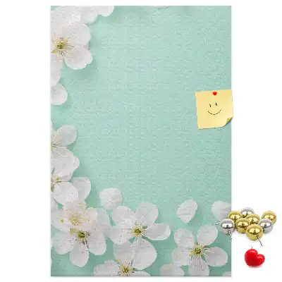 Prikbord van kurk Bloemen in bloei
