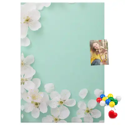 Prikbord van kurk Bloemen in bloei
