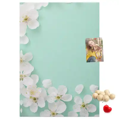 Prikbord van kurk Bloemen in bloei
