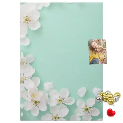 Prikbord van kurk Bloemen in bloei
