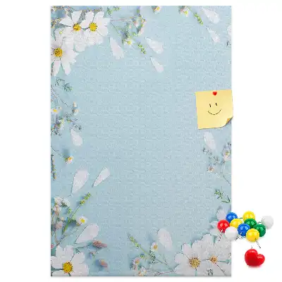 Prikbord van kurk Bloemen aan de oevers