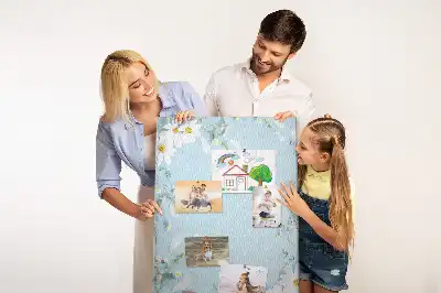 Prikbord van kurk Bloemen aan de oevers