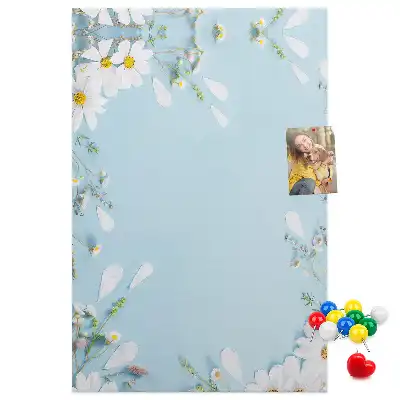 Prikbord van kurk Bloemen aan de oevers