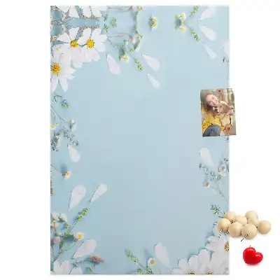 Prikbord van kurk Bloemen aan de oevers