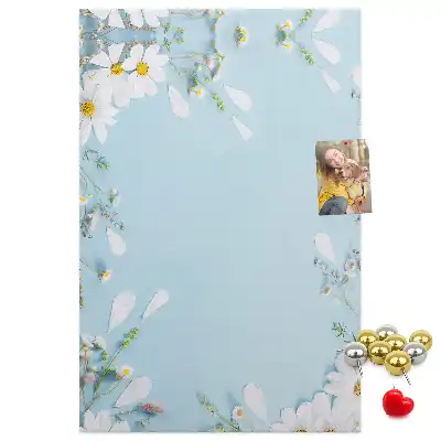 Prikbord van kurk Bloemen aan de oevers