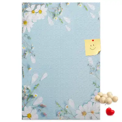 Prikbord van kurk Bloemen aan de oevers