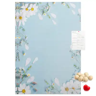 Prikbord van kurk Bloemen aan de oevers