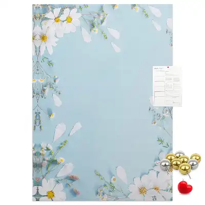 Prikbord van kurk Bloemen aan de oevers