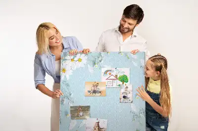 Prikbord van kurk Bloemen aan de oevers