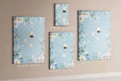 Prikbord van kurk Bloemen aan de oevers