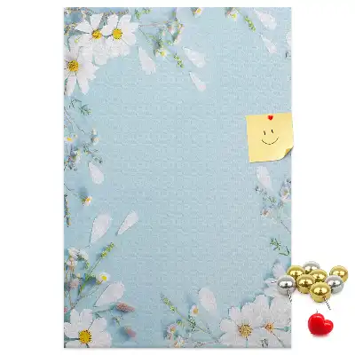 Prikbord van kurk Bloemen aan de oevers