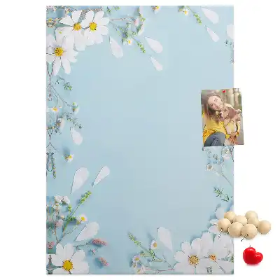 Prikbord van kurk Bloemen aan de oevers