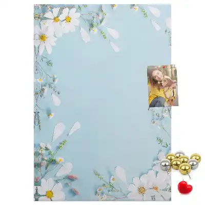 Prikbord van kurk Bloemen aan de oevers