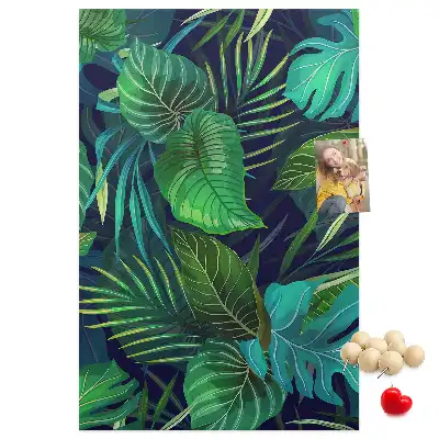 Prikbord van kurk Grote exotische bladeren