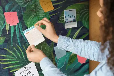 Prikbord van kurk Grote exotische bladeren
