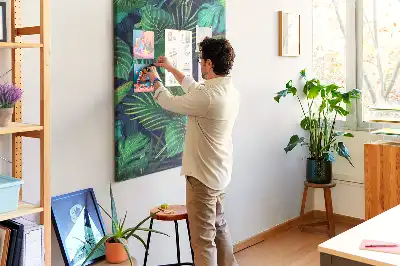 Prikbord van kurk Grote exotische bladeren