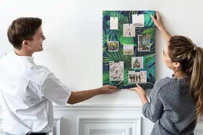 Prikbord van kurk Grote exotische bladeren