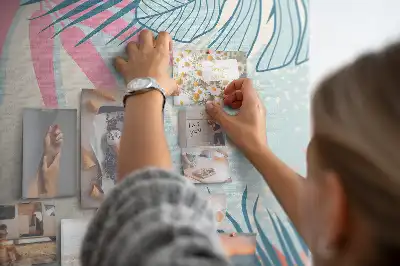Prikbord Bladeren in pastelkleuren