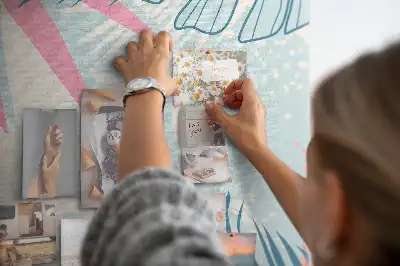 Prikbord Bladeren in pastelkleuren