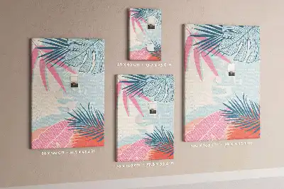 Prikbord Bladeren in pastelkleuren