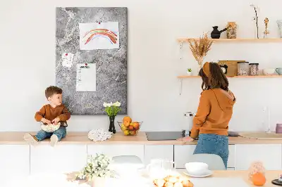 Prikbord van kurk Diep donker marmer