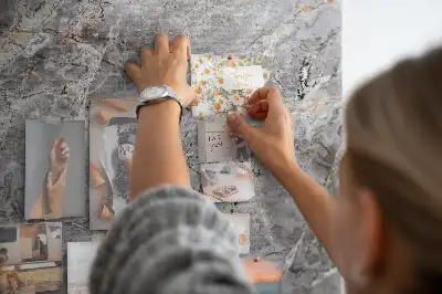 Prikbord van kurk Diep donker marmer