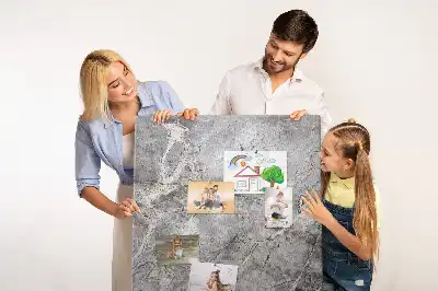 Prikbord van kurk Diep donker marmer