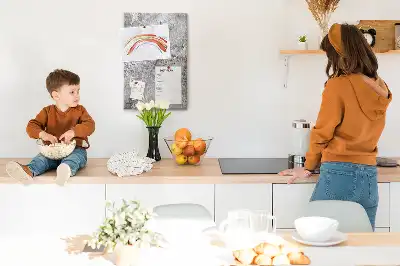 Prikbord van kurk Diep donker marmer