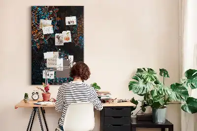 Prikbord van kurk Decoratieve mandala