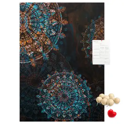 Prikbord van kurk Decoratieve mandala